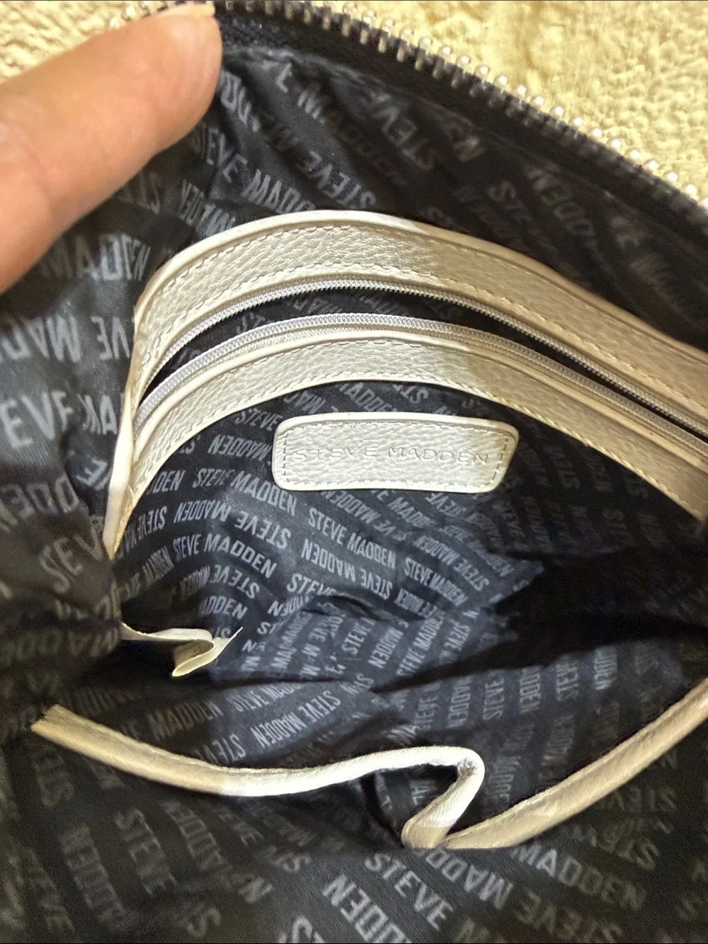 Steve Madden White Crossbody Bag with Tassel